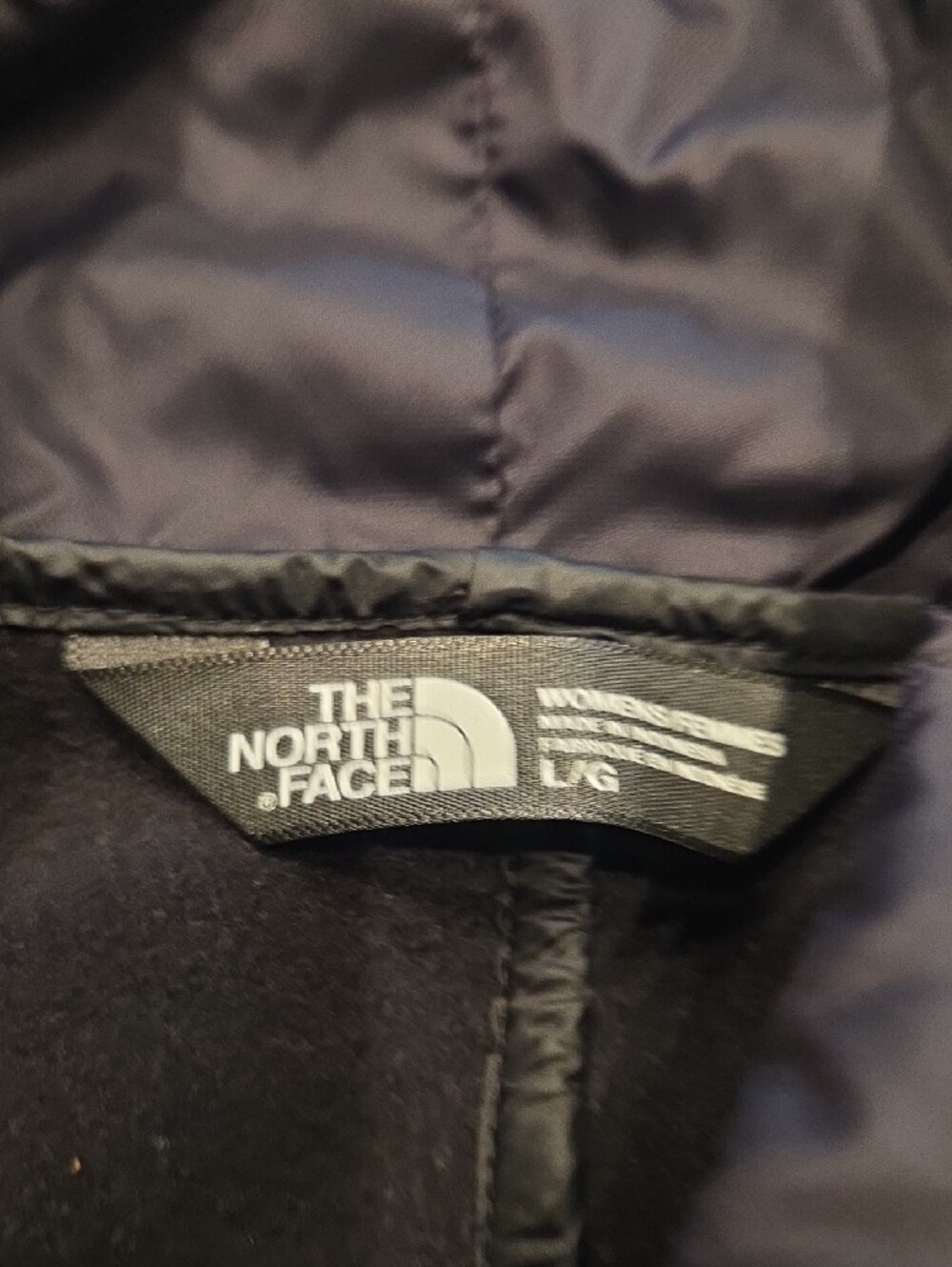 The North Face Black Quilted Cowl Neck Pullover - Picture 3 of 6